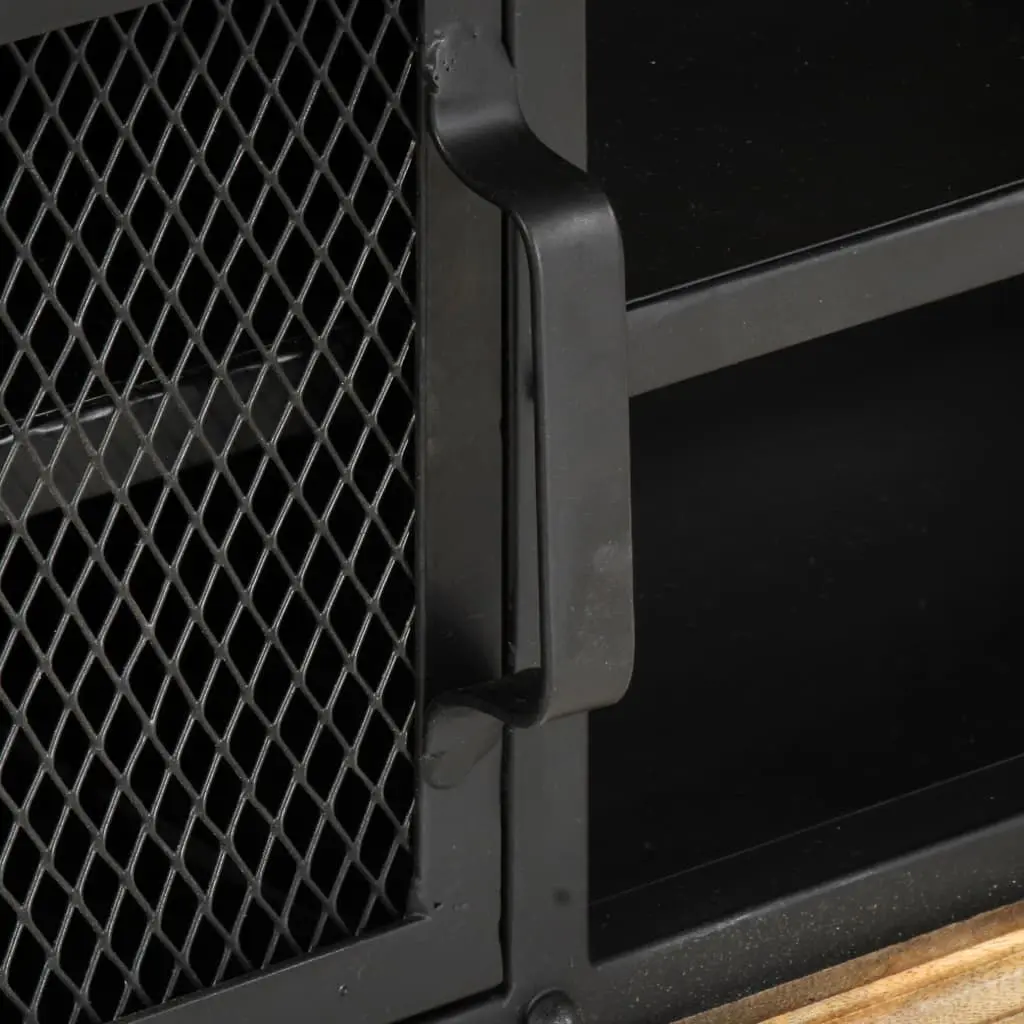 vidaXL TV Cabinet Black 120x30x40 cm Solid Mango Wood