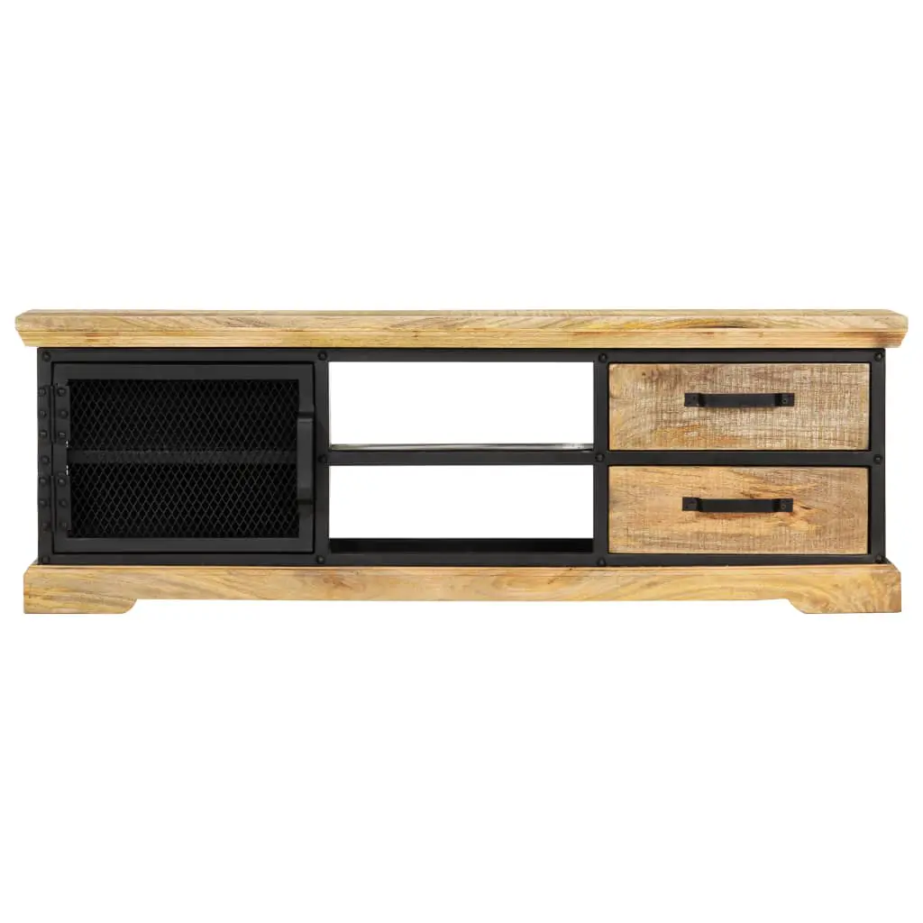 vidaXL TV Cabinet Black 120x30x40 cm Solid Mango Wood