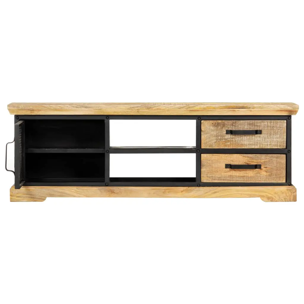 vidaXL TV Cabinet Black 120x30x40 cm Solid Mango Wood
