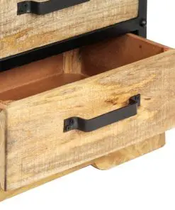 vidaXL TV Cabinet Black 120x30x40 cm Solid Mango Wood