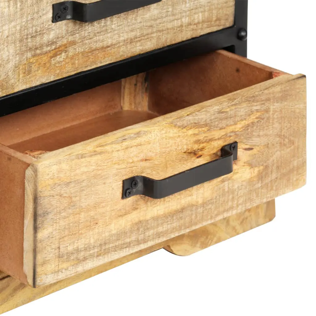 vidaXL TV Cabinet Black 120x30x40 cm Solid Mango Wood