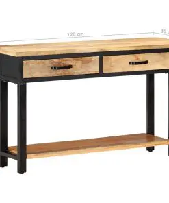 vidaXL Console Table 120x30x76 cm Solid Mango Wood