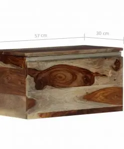 vidaXL Storage Chest 57x30x30 cm Solid Sheesham Wood