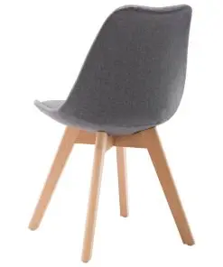 vidaXL Dining Chairs 6 pcs Light Grey Fabric