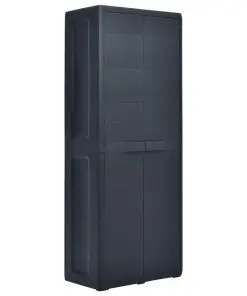 vidaXL Garden Storage Cabinet 65x38x171 cm Plastic