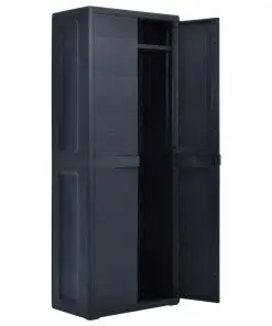 vidaXL Garden Storage Cabinet 65x38x171 cm Plastic