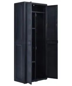 vidaXL Garden Storage Cabinet 65x38x171 cm Plastic