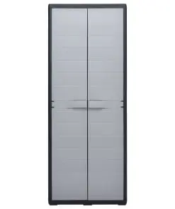 vidaXL Garden Storage Cabinet 65x38x171 cm Plastic