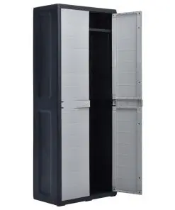 vidaXL Garden Storage Cabinet 65x38x171 cm Plastic
