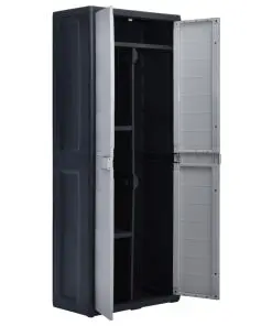 vidaXL Garden Storage Cabinet 65x38x171 cm Plastic