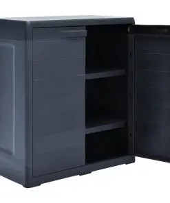 vidaXL Garden Storage Cabinet XL 78x46x94 cm Plastic