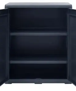 vidaXL Garden Storage Cabinet XL 78x46x94 cm Plastic