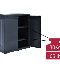 vidaXL Garden Storage Cabinet XL 78x46x94 cm Plastic