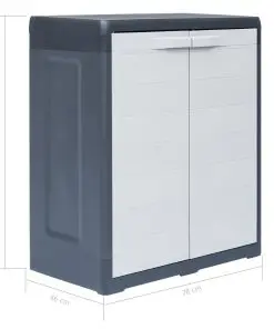 vidaXL Garden Storage Cabinet XL 78x46x94 cm Plastic