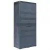vidaXL Garden Storage Cabinet XL 78x46x175 cm Plastic