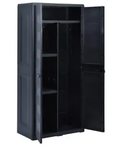 vidaXL Garden Storage Cabinet XL 78x46x175 cm Plastic