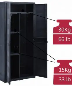 vidaXL Garden Storage Cabinet XL 78x46x175 cm Plastic