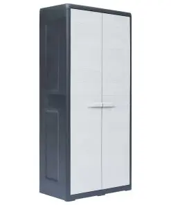vidaXL Garden Storage Cabinet XL 78x46x175 cm Plastic