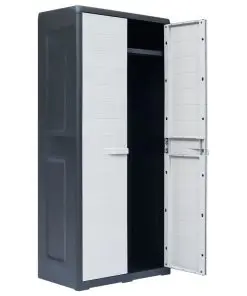 vidaXL Garden Storage Cabinet XL 78x46x175 cm Plastic