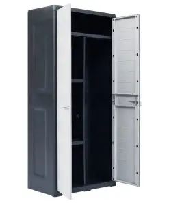 vidaXL Garden Storage Cabinet XL 78x46x175 cm Plastic