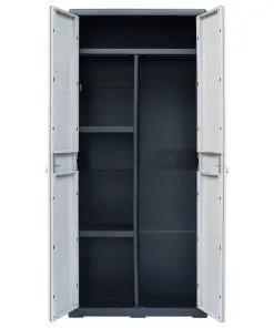 vidaXL Garden Storage Cabinet XL 78x46x175 cm Plastic