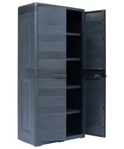 vidaXL Garden Storage Cabinet XL 78x46x175 cm Plastic