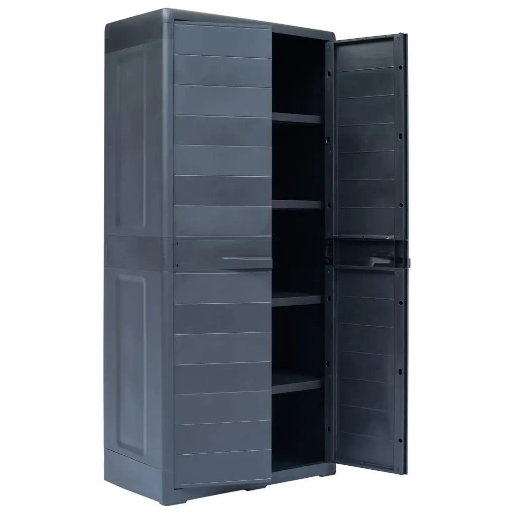 vidaXL Garden Storage Cabinet XL 78x46x175 cm Plastic
