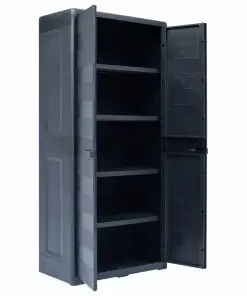 vidaXL Garden Storage Cabinet XL 78x46x175 cm Plastic