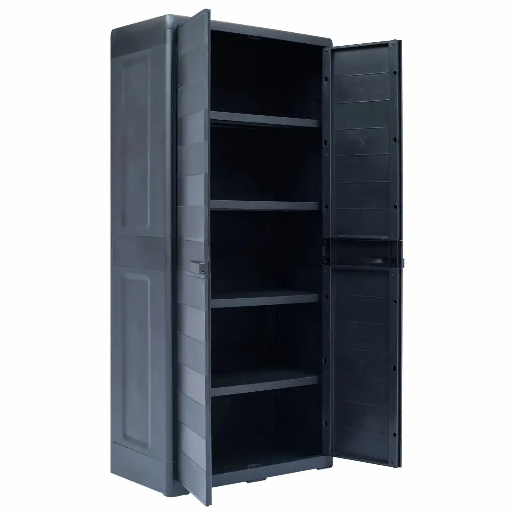vidaXL Garden Storage Cabinet XL 78x46x175 cm Plastic