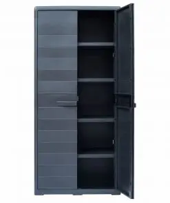 vidaXL Garden Storage Cabinet XL 78x46x175 cm Plastic