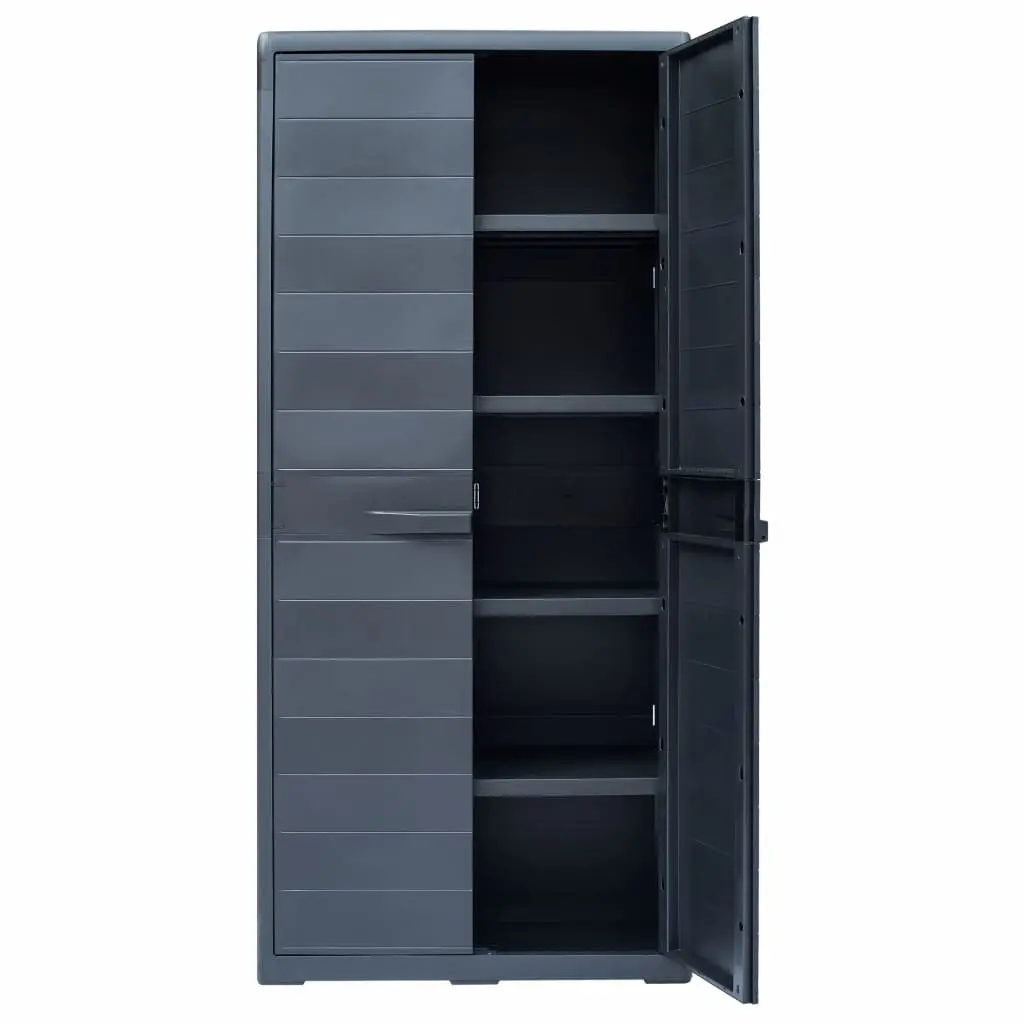 vidaXL Garden Storage Cabinet XL 78x46x175 cm Plastic