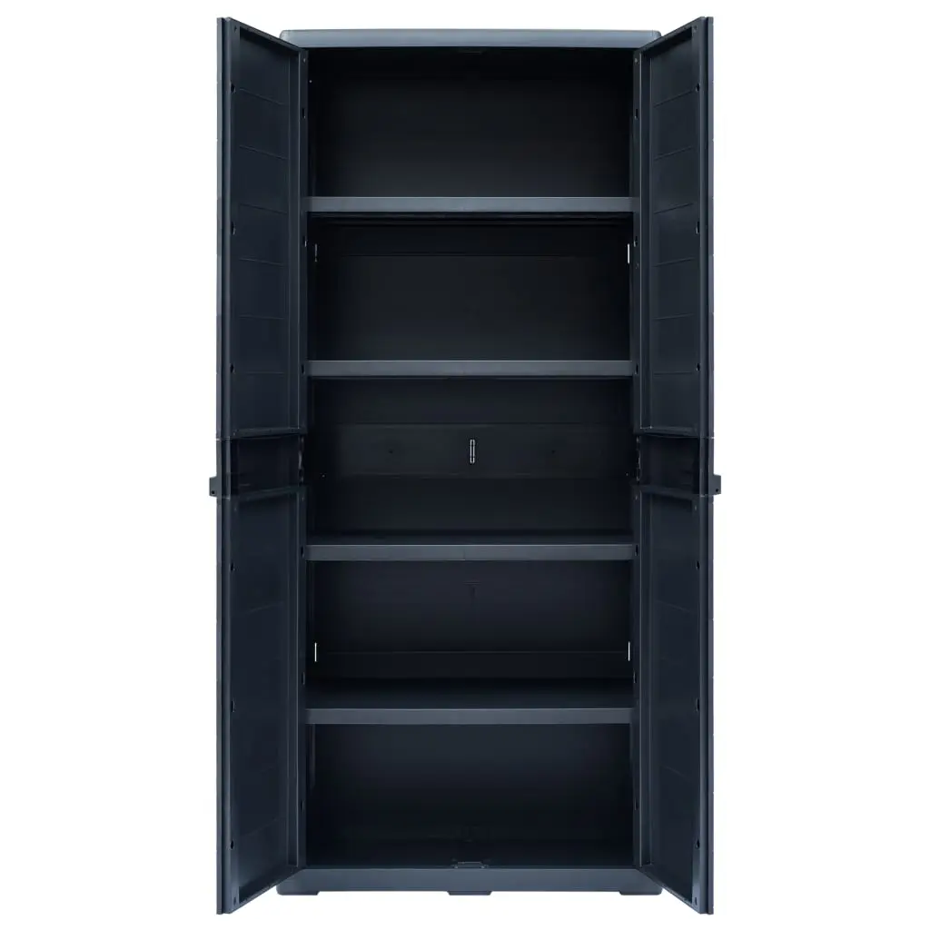 vidaXL Garden Storage Cabinet XL 78x46x175 cm Plastic