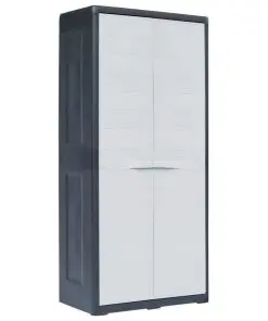 vidaXL Garden Storage Cabinet XL 78x46x175 cm Plastic