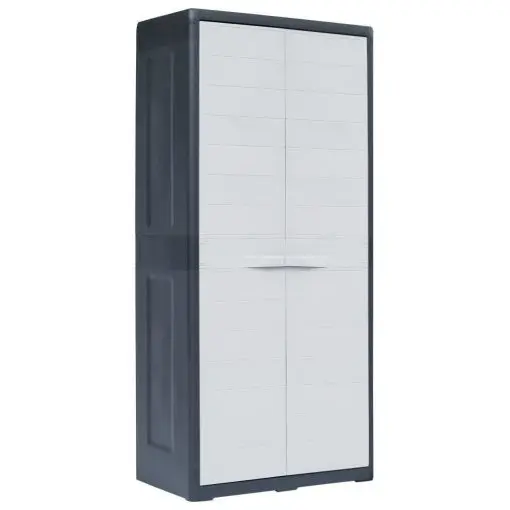 vidaXL Garden Storage Cabinet XL 78x46x175 cm Plastic