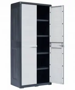 vidaXL Garden Storage Cabinet XL 78x46x175 cm Plastic