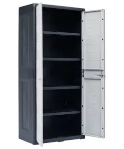 vidaXL Garden Storage Cabinet XL 78x46x175 cm Plastic