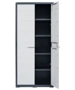 vidaXL Garden Storage Cabinet XL 78x46x175 cm Plastic