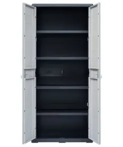 vidaXL Garden Storage Cabinet XL 78x46x175 cm Plastic