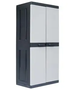 vidaXL Garden Storage Cabinet XXL 89x54x190 cm Plastic