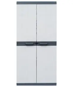 vidaXL Garden Storage Cabinet XXL 89x54x190 cm Plastic