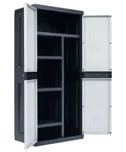 vidaXL Garden Storage Cabinet XXL 89x54x190 cm Plastic