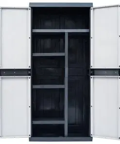 vidaXL Garden Storage Cabinet XXL 89x54x190 cm Plastic