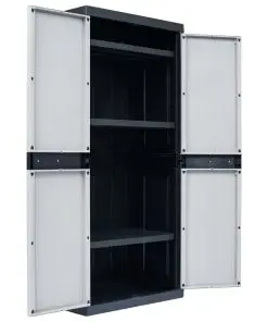vidaXL Garden Storage Cabinet XXL 89x54x190 cm Plastic