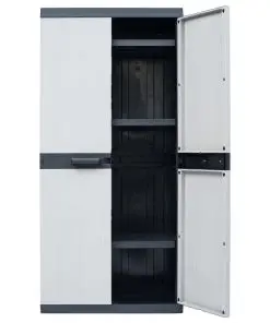 vidaXL Garden Storage Cabinet XXL 89x54x190 cm Plastic