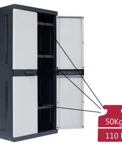 vidaXL Garden Storage Cabinet XXL 89x54x190 cm Plastic