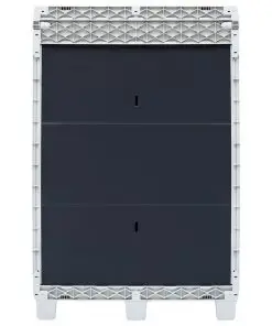 vidaXL Garden Dustbin with 3 Bags Light Grey 65x38x102 cm