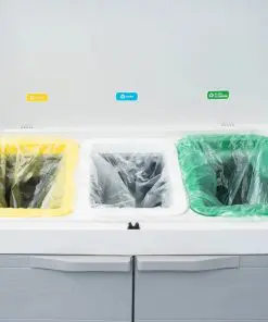 vidaXL Garden Dustbin with 3 Bags Light Grey 65x38x102 cm