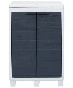 vidaXL Garden Dustbin with 3 Bags Dark Grey 65x38x102 cm