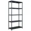 vidaXL Storage Shelf Rack Black 260 kg 90x40x180 cm Plastic