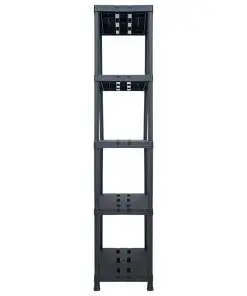vidaXL Storage Shelf Rack Black 260 kg 90x40x180 cm Plastic
